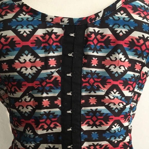 Band of Gypsies Print Sleeveless Mini Dress - Picture 3 of 3